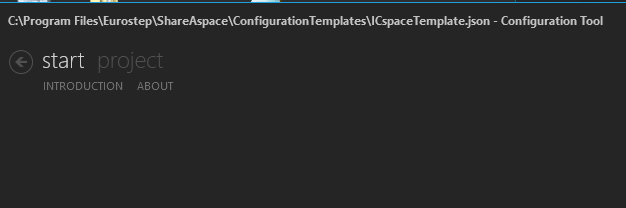 Start screen Config Tool 
