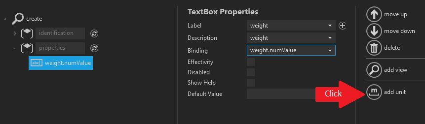 fill weight text box
