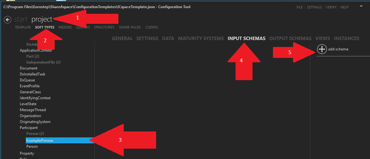 Find INPUT SCHEMAS Section
