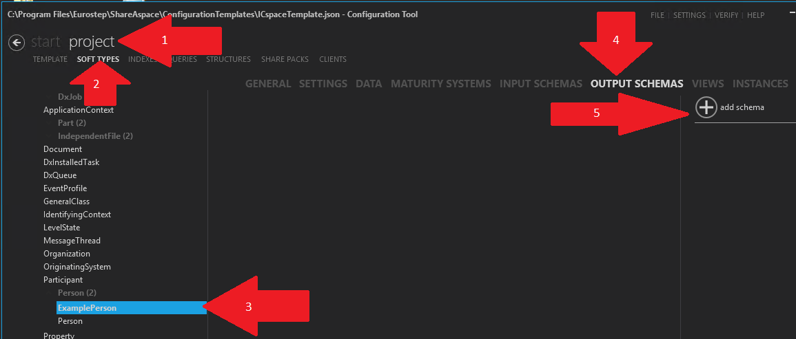 Find OUTPUT SCHEMAS Section