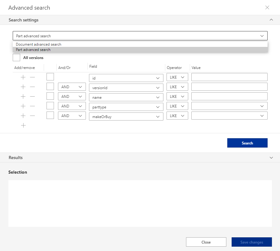 Advanced search queries