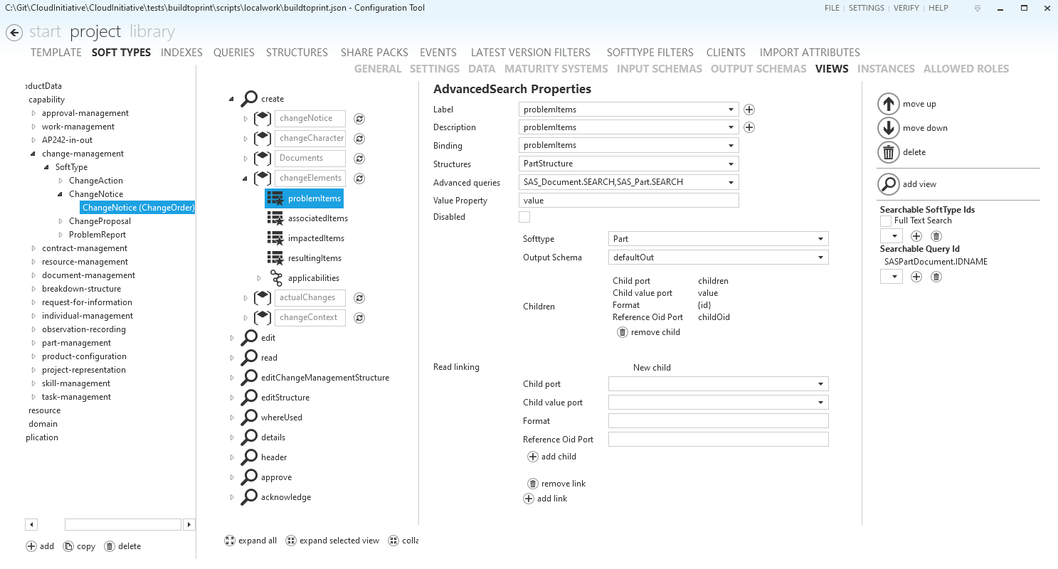 Advanced search configuration