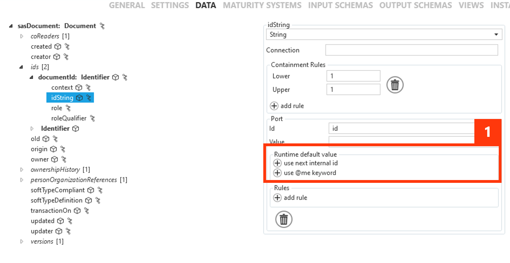 String default value