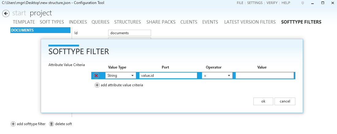 Dynamic value for filter definition