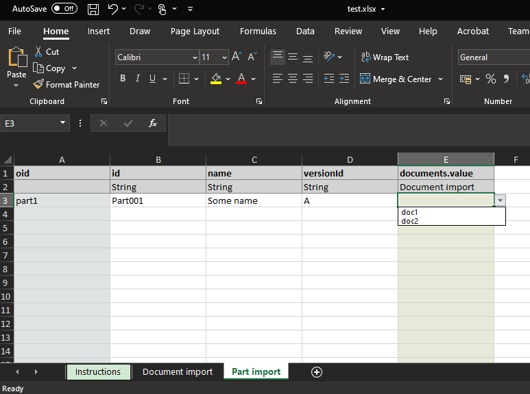 Excel reference result