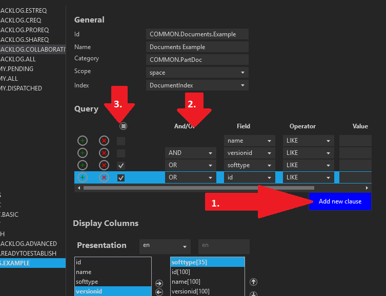 add query