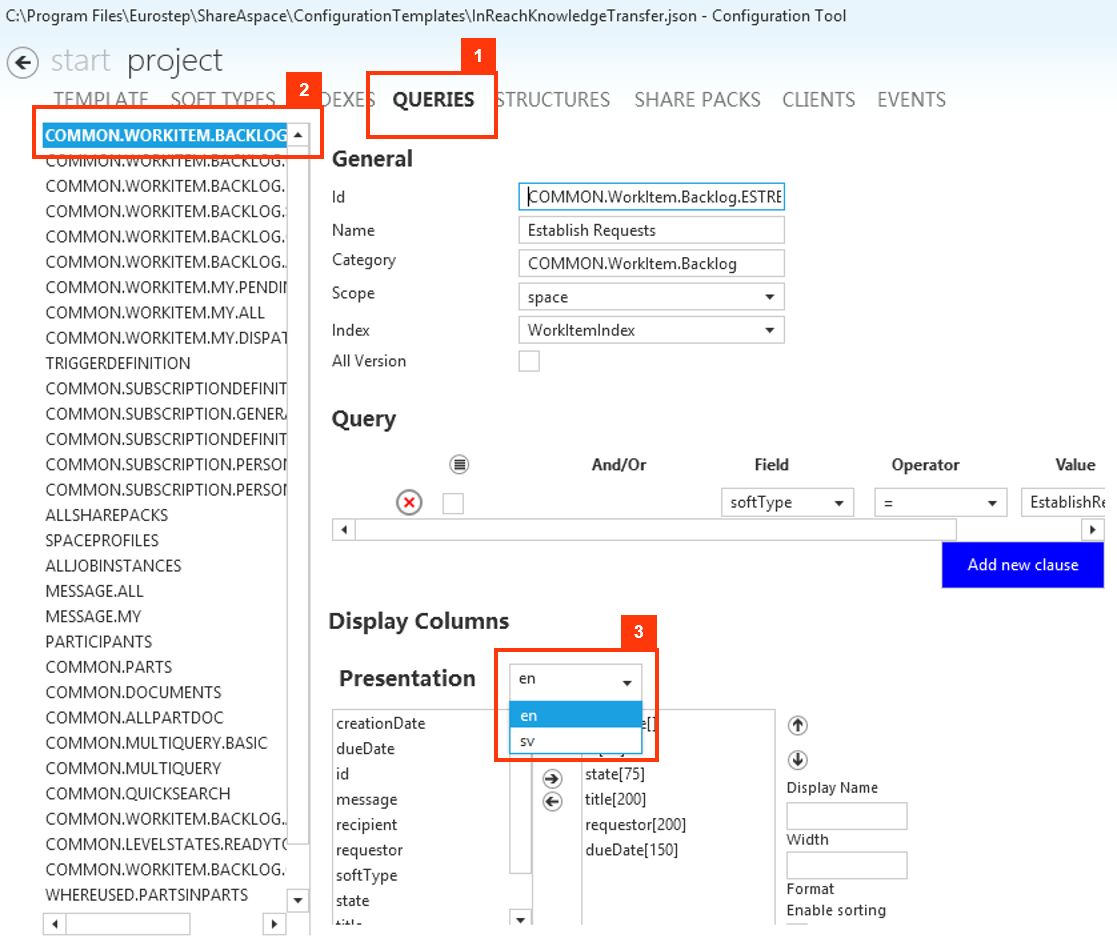 Translations in Queries