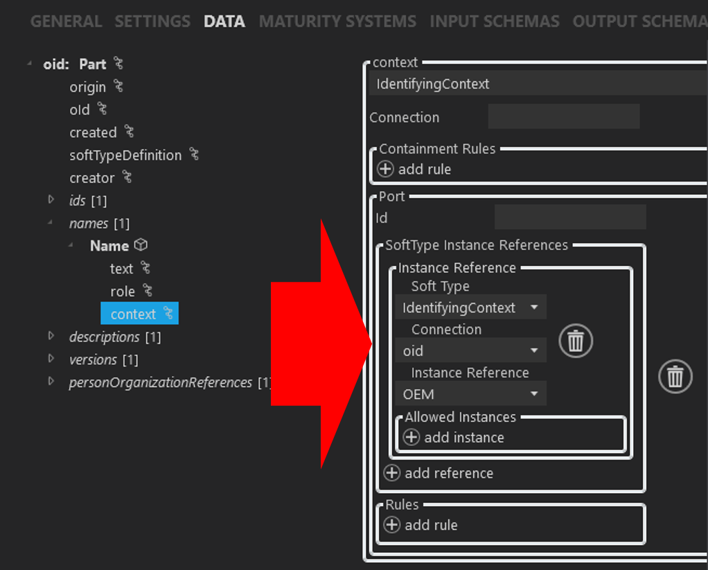 SoftType instance reference port