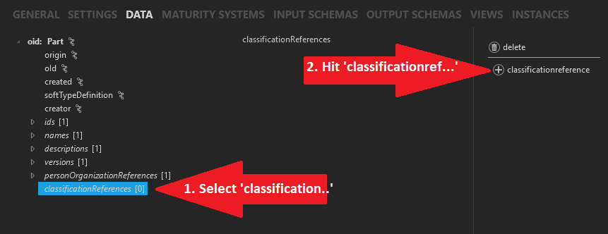 Hit the 'classificationreference'