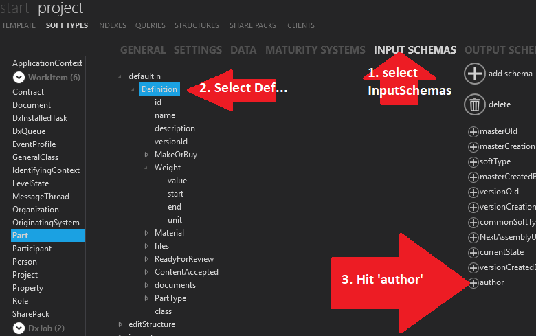 input schema port example