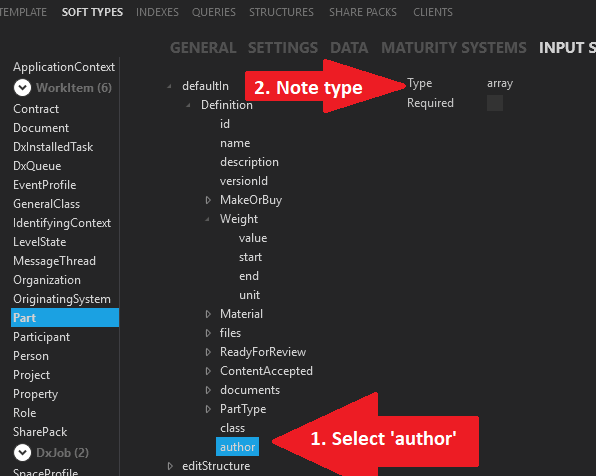 input schema port example