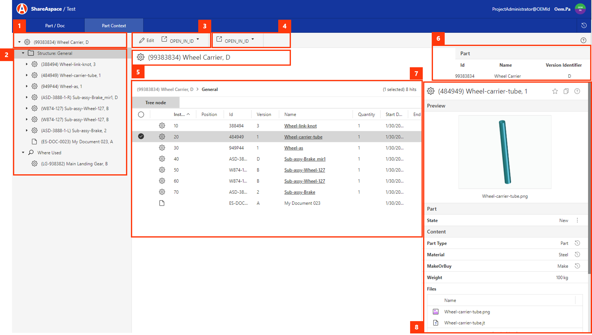 Context object module layout