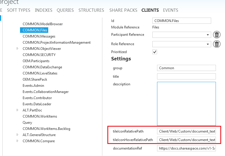 Custom Tile Icons in config tool