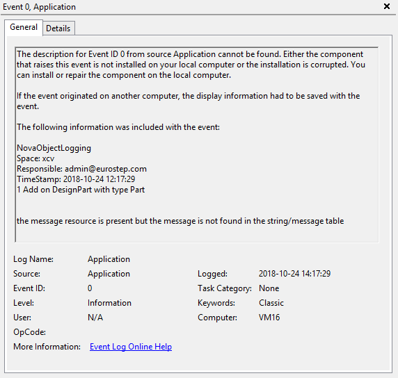 Object Logging Example